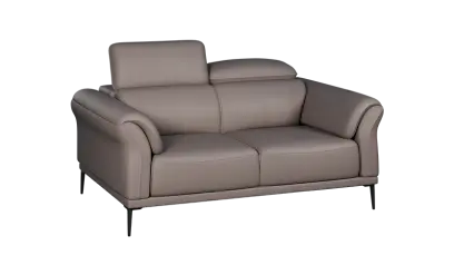 RIVIERA - 2, 2-místná sedací souprava, koženka šedá